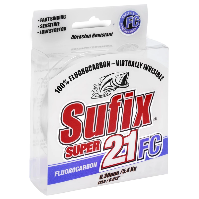 Sufix Super 21 Fluocarbon 20m Klar 0,50mm 3 Sufix Super 21 Fluocarbon 20m Klar 0,50mm