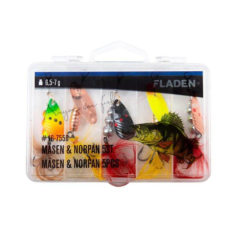 Fladen Mäsen & Norpan 5pcs 6,5-7g In Plastic Box 3 Fladen Mäsen & Norpan 5pcs 6,5-7g In Plastic Box