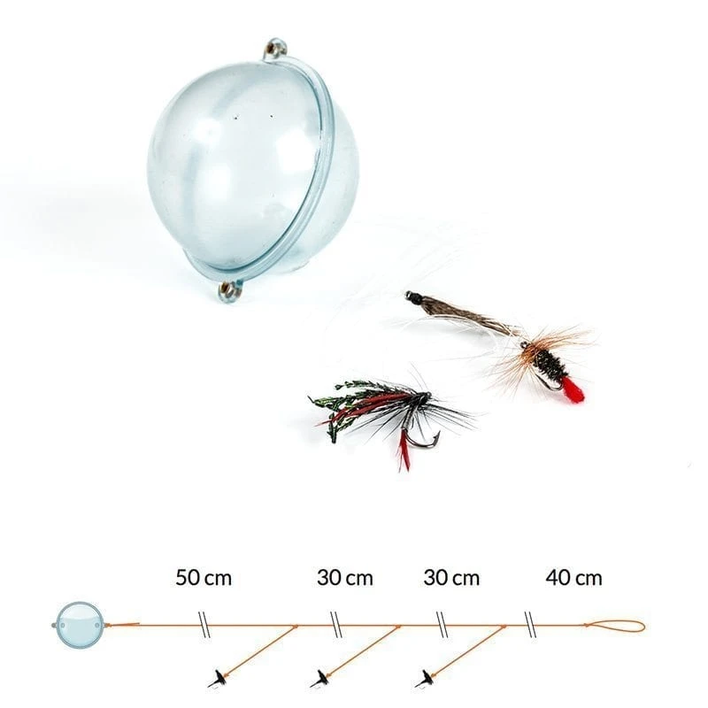 Fladen Flugkast With Float Bead And Wet Flies 3 Fladen Flugkast With Float Bead And Wet Flies