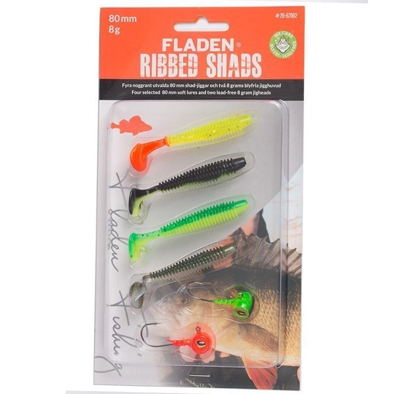 Fladen Jig Assortment Ribbed Shad 3 Fladen Jig Assortment Ribbed Shad
