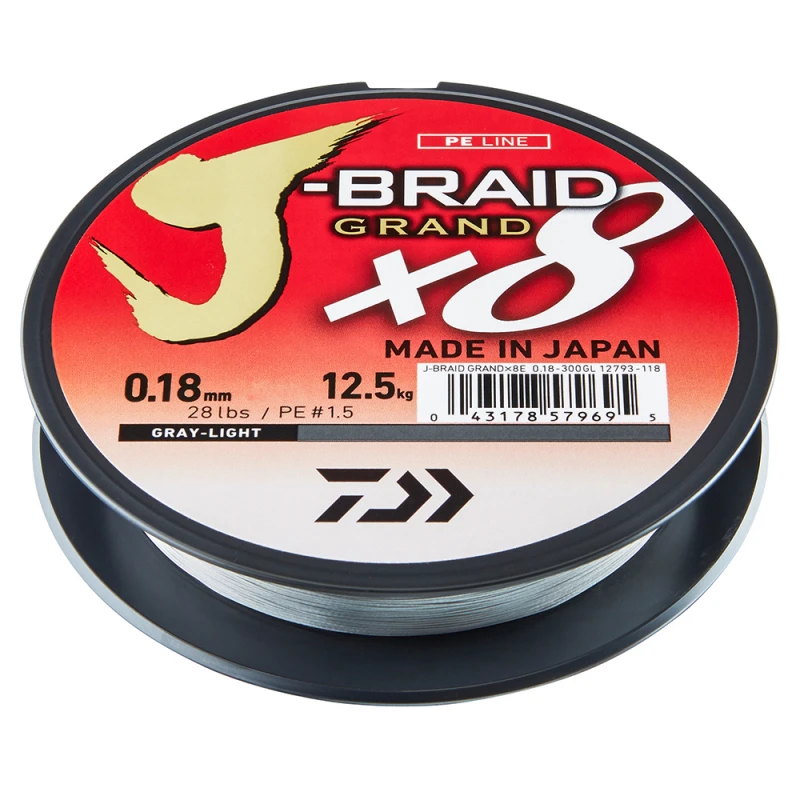 Daiwa J-braid Grand X8 Grey 135m 3 Daiwa J-braid Grand X8 Grey 135m