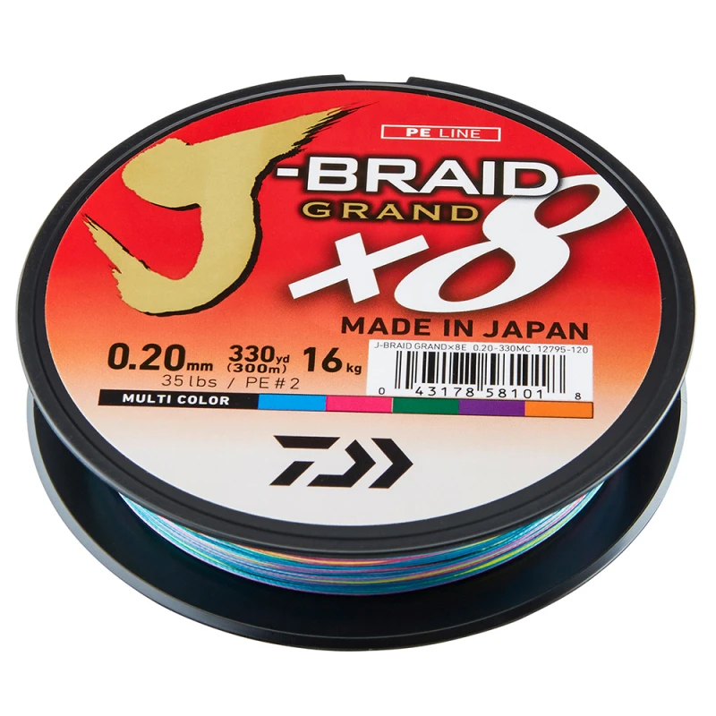 Daiwa J-braid Grand X8 Multi Color 300m 3 Daiwa J-braid Grand X8 Multi Color 300m