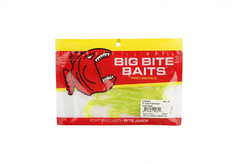 Big Bite Baits Curl Tail Grub 3.0 (10-pack) 4 Big Bite Baits Curl Tail Grub 3.0 (10-pack) – Bild 2